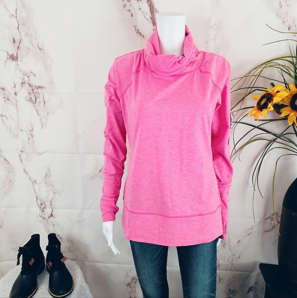 Victoria’s Secret VSX Funnel Neck Fleece Lined Pullover Hot Pink Barbiecore Smal